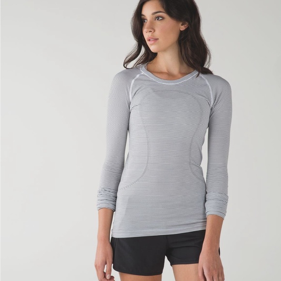 Lululemon Swiftly Tech Women's Striped Long Sleeve Top size 6 - Picture 1 of 6